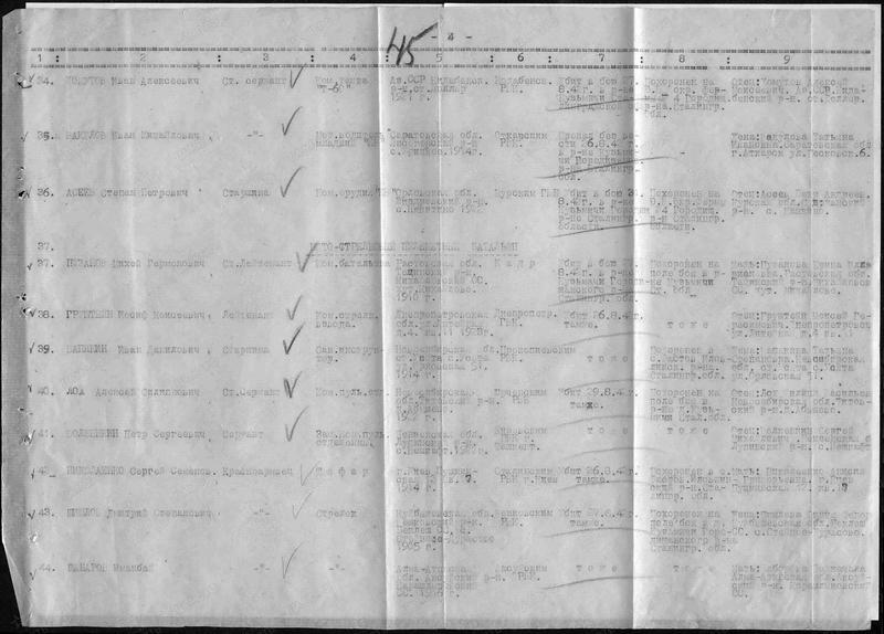 Новосибирск рвк. 1942, Ужурский РВК, Новосибирская обл.. Халтрунский РВК.